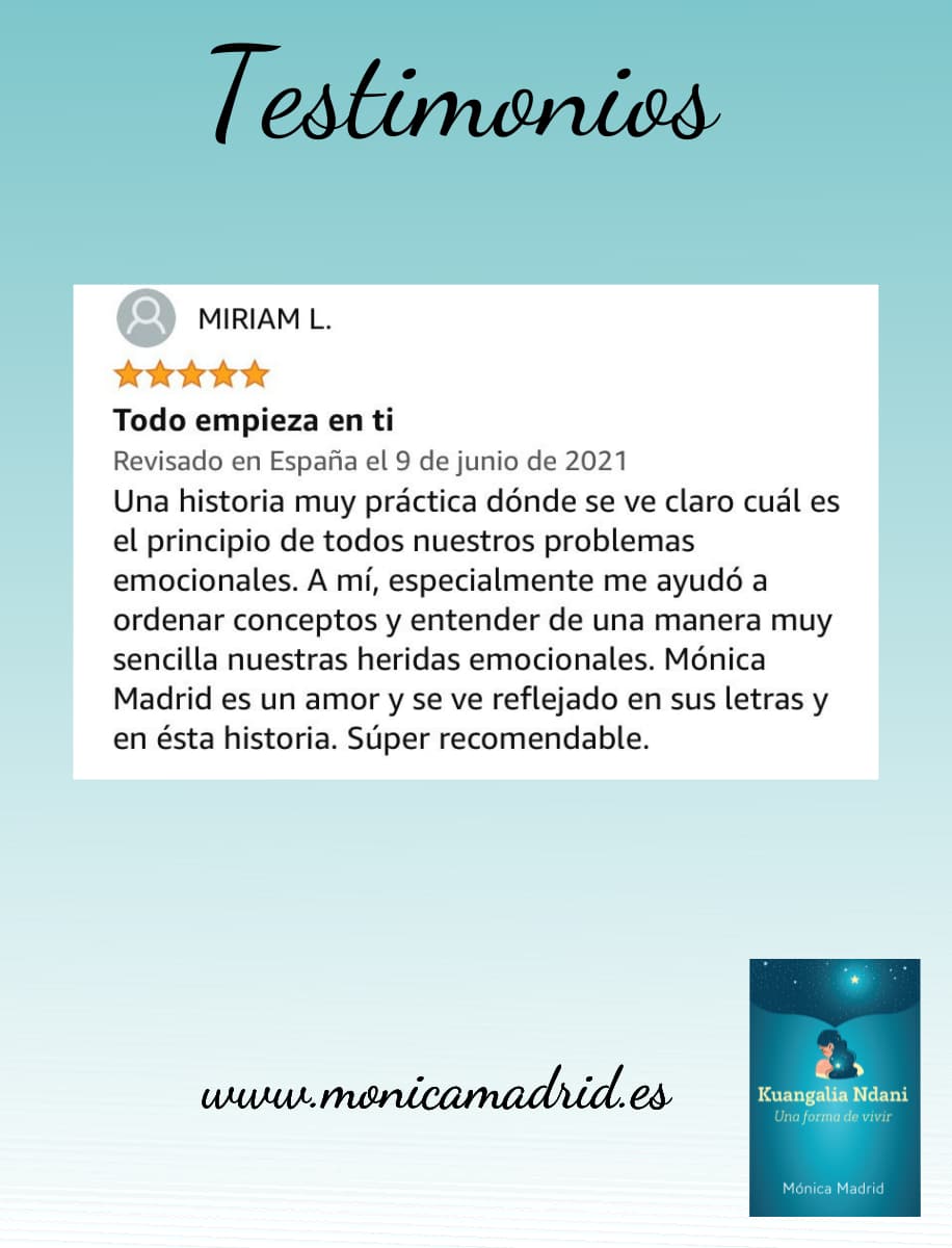 Miriam - Testimonios del libro - Mónica Madrid