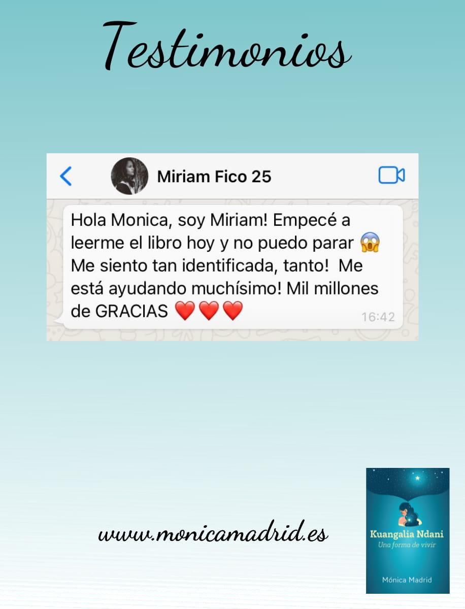 Miriam - Testimonios del libro - Mónica Madrid